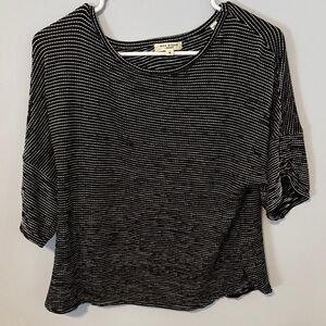 Max Studio Black and White Striped Top